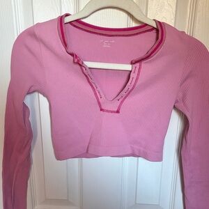 Urban Outfitters Pink Ribbed Top